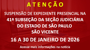 Susnensão de espediente presencial em São Vicente do dia 16 a 30 de janeiro de 2026